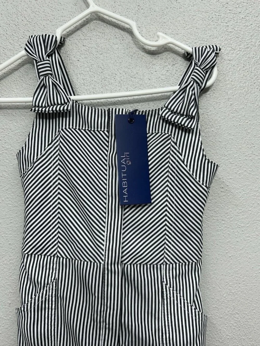 NEW Habitual Girls Jumpsuit 3T LOT Of 3 Sleeveless Striped Nautical Preppy READ